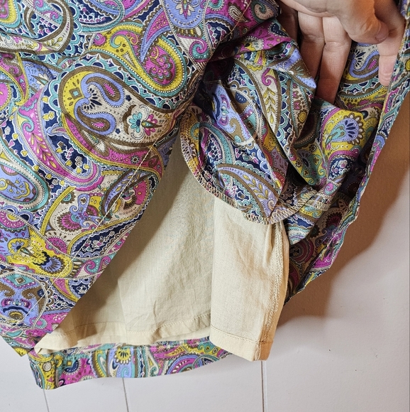 NWT Peek Paisley Girls Skirt with Pockets and Elastic Waist, Size 3XL/14 - Picture 4 of 11